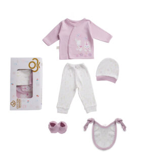 Floral 5 Pieces Set Pink