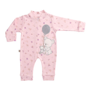 Teddy & Balloons Long Sleeve Cotton Onesie